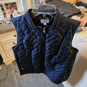 Belk Kim Rogers Dark Blue Quilted Puffer Vest